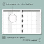 POPRUN Academic Planner 2025-2026 (July 2025-June 2026), Daily Weekly and Monthly Appointment Book (Wirebound Hard Cover - 10'' x 8'') with Hourly Time Slots, Tabs, 100 GSM - Violet