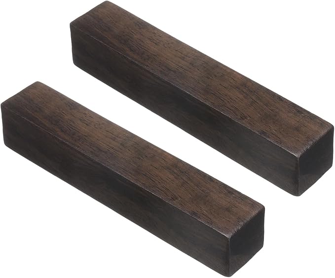 uxcell 1 Pair Calligraphy Paper Weights, 4.3" Wooden Paperweight Desk Accessory for Home Office Calligraphy Practice Drawing Writing, Gift for Writers Professionals, Brown