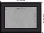 Amanti Art Black Framed Magnetic Board 17x23 Small Vision Board for use with Magnets, 100% Metal Sheet to Display Items as Office Decor or for Home Organization in mudroom, Kitchen or Kids Room