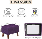 FAGAGA Storage Ottoman, Small Foot Stool Ottoman with Storage, Modern Foot Rest with Adjustable Lid and Sturdy Wood Legs for Living Room, Bedroom, Couch, Enterway(Purple)