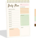 Tlenpo To Do List Notepad, 60 Sheets Daily Planner Notebook Organizer, Portable Spiral Notepad Perfect for Daily Tasks and Goal Setting, Office Products and School Supplies, 5 x 7 Inch