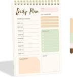Tlenpo To Do List Notepad, 60 Sheets Daily Planner Notebook Organizer, Portable Spiral Notepad Perfect for Daily Tasks and Goal Setting, Office Products and School Supplies, 5 x 7 Inch