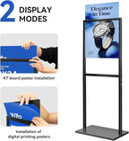 YIYO Sign holder floor stand, heavy Duty Pedestal poster stand for display,22×28 inch slide-in double sided poster sign holder floor standing Display Advertising (22×28)