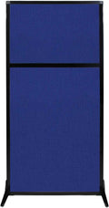 Versare Workstation Partition | Portable Wall Divider | Modern Office Cubicle | Free Standing Privacy Screen | Flexible Work Space | 33" x 70" Royal Blue Fabric Panels