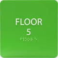 ADA CENTRAL SIGNS - 6" X6" Floor 5 Sign - ADA Compliant Tactile Graphics Grade 2 Braille Text Acrylic Wall Signs - Directional Assistance, Floor Number Safety Sign for Office, school Hospital, Apartment