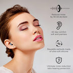 Ear Plugs for Sleeping Noise Cancelling, Soft Reusable Ear Plug, 45dB Earplugs for Noise Reduction, Ear Plugs for Concerts, Suitable for Noisy Environments, Travel,Hearing Protection (Black)