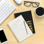 Mhfpl Reason I Want to Speak to The Manager Black Golden Spiral Blank Notebook, Sarcastic Journal Gifts for Leader Best Friend Sister, Humor Office Notebook for Boss Lady Entrepreneur Business Owner