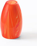 Fixture Replacement Globe Shade,Lampshade for E26 Base 1-5/8 Inch Fitter, Color Art Glass Oval Lampshade Cover for Pendant Kitchen Wall Sconce Chandelier Vanity Light (1, Orange)