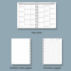 POPRUN 2026 Weekly and Monthly Planner Calendar, January 2026 - December 2026,Medium-6.75" x 8.75" Spiral Bound Appointment Book, Includes Monthly Tabs, Inner Pocket,Soft Cover - Midnight Green