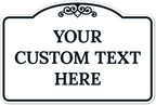 Custom Decorative Sign, Personalized Metal Sign for Driveway, Home, Airbnb, Door Plaque,White Background Black Border 12x18 Inches, ACM, Fade Resistant, Made in USA by Sigo Signs
