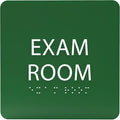 ADA CENTRAL SIGNS - 6" X6" Exam Room Sign - ADA Compliant Tactile Graphics Grade 2 Braille Text Acrylic Wall Signs - Educational Institution Directional Assistance Test Center Door Sign for Schools