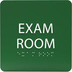ADA CENTRAL SIGNS - 6" X6" Exam Room Sign - ADA Compliant Tactile Graphics Grade 2 Braille Text Acrylic Wall Signs - Educational Institution Directional Assistance Test Center Door Sign for Schools