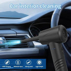 Cordless Air Duster, Rechargeable Electric Compressed Air Blower with 6000mAh Battery, Brushless Motor, Portable Dust Blower with Multiple Nozzles for Electronics, Keyboard, Computer, Outdoor Use