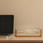 Custom Light Up Office Name Plate, Personalized Desk Sign with Logo or Photo, Coworkers Team Members, Employee Appreciation Gifts