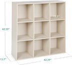 Best Choice Products 9-Cube Storage Organizer, 13.5in Shelf Opening, Bookcase, Display Shelf, Customizable w/ 3 Removable Back Panels – Whitewash