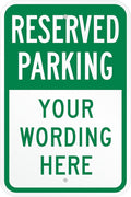 SmartSign "Reserved Parking, Your Text" Custom Sign | 12" x 18" Aluminum, Made in USA