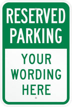 SmartSign "Reserved Parking, Your Text" Custom Sign | 12" x 18" Aluminum, Made in USA