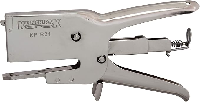 Klinch-Pak KP-R31 Heavy Duty Manual Plier Stapler - Blunt, Sword and Bag Sealer anvils Included. for Staples STCR5019, STH5019, JK694, Rapid 73. 1/4" - 1/2" SIM HD31 10540310