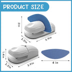 Faccito 3 Pcs Paper Holder Stand for Typing Non-Slip Mat Desktop Folder Document Holder with Anti-Slip Pads Portable Copy Stand Desktop Clamp for A4 Paper Office Reading (Blue)