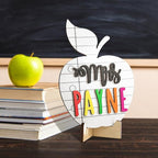 Custom Teacher Name Plate for Desk Classroom Wooden Personalized Office Name Plates for Desks Back to School Appreciation Graduation Gifts for Teacher