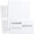 W2 Forms 2025 with Envelopes, Blank W2 4 Up Tax Forms 2025, 25 Employees kit, with Instructions in Back, Compatible with QuickBooks and Accounting Software, Idea for E-Filing, 25 Self Seal Envelopes,