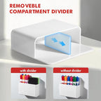 BEYGORM 2 Pack Plastic Magnetic Pen Holder for Refrigerator, Dry Erase Marker Holder for Whiteboard，Magnet School Locker Organizer Accessories, Pencil Cup, Pen Caddy, Classroom Organization(White)
