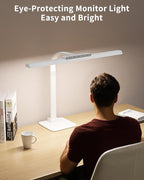 SEOUFRDZ LED Desk Lamp with Base, 24W Brightness Touch Control Desk Light for Home Office, Eye-Caring Tall Adjustable Architect Lights for Reading, Drawing, Crafts, Gaming, Workbench, Study