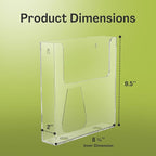 Top Notch Displays Acrylic Brochure Holder for Wall Mounting, Clear Display for 8.5" x 11" Flyers, Literature Holder for Magazines, Pamphlets, Menus, Includes Screws & Plastic Anchors – Pack of 20