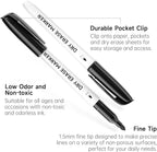 Lineon 100 Bulk Pack Black Whiteboard Markers with 3 Erasers, Fine Point Dry Erase Markers Perfect For Writing on Dry-Erase Boards, Glass for School Office Home