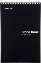 Mintra Office Steno Book - (Primary Colors, 4 Pads/Pack, Graph Ruled) - 6inx9in, 70 Sheets, Notebook for writing notes in school, university, college, work, office