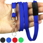 Bird Fiy Lanyards Safety Blue Lanyards Neck Flat Premium Breakaway Badge Lanyard with J-Hook for ID Nametag Badge Holder (Blue, 25 PCS)