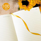 ipoul Sunflower Journal, Yellow Notebook, Softcover Notebook, College Ruled Notebook, Lined Journal, A5, 6"x8", PU Leather Soft Cover, Writing Journal, Sunflower Gifts for Women, Beautiful Journal