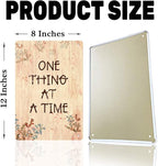 One Thing at A Time Iron 20X30 cm Retro Look Decoration Crafts Sign for Home Kitchen Bathroom Farm Garden Garage Inspirational Quotes Wall Decor