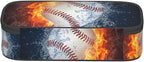 HKHEHOP Baseball Ball Pencil Case Big Capacity Storage Pencil Pouch Stationery Bags With Zipper Portable Pen Holder Box Organizer For Boys Girls Teens Student College School Office Supplies