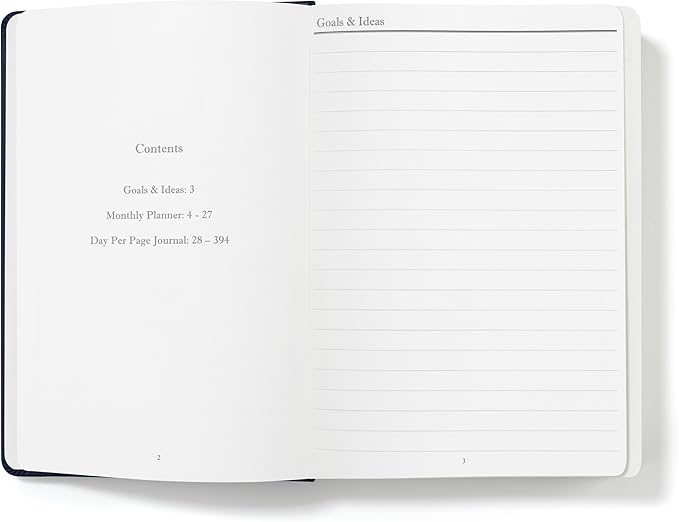 Wykeham's Executive 2026 Undated Daily Journal Planner – Customization Available (Royal Blue, 8.5"×5.5" - Undated)