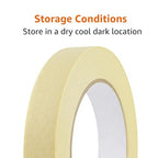 Amazon Basics Masking Tape, Pack of 3 Rolls, Beige, 0.7 inch x 180 feet
