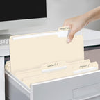 SUNEE File Folders, 120 Pack Manilla Folders 8.5 x 11, 1/3 Cut Tab for Easy Labeling and Organization, Durable Standard Paper for Home, Office, School Filing