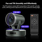 NEARITY V410 NDI PTZ Camera, 2K 10x Hybrid Zoom Video Conference Webcam, AI-Powered Noise Cancellation, 4 Preset Positions, 350° Pan&60° Tilt, 120° FOV, Remote Control for Zoom/Teams/Google Meet