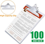 Metal Clipboard, Contractor Heavy Duty Aluminum Clipboard with High Capacity Clip, Rust-Proof Plate for Letter Size and A4 Paper Sheet, Supplies for Office, Jobsite, Medical, School, Law Enforcement