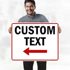 Custom Arrow,Custom Directional Sign, Left Arrow,24x30 Inches, 55 mil thick HDPE (high density polyethylene) Made in USA by My Sign Center