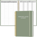 Inventory & Sales Log Book for Small Business – Inventory Ledger Book, Inventory Notebook, Order Tracker for Purchases, Sales & Reorders, 5.8" x 8.5", Green