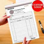 Personalized Invoice Book Custom 2 Part/3 Part Receipt Book Quote Estimate Order Forms Carbonless Form with Your Company Name Logo Address,2-10 Books (Style 8)