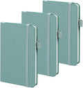ONAVIA A6 Pocket Notebook Lined Journals, Small Journaling Notebooks, 160 Pages Hardcover Mini Notepad for Writing, Work, School and Note Taking with Pen Holder, 3.5" x 5.7", 3 Pack (Midnight Green)