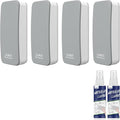 loukin 4 Pack Magnetic Dry Erase Eraser, Whiteboard Eraser, Glass Board Remover, 3.4 fl oz Whiteboard Cleaner * 2 Included, for Classroom, Home and Office Use (Grey)