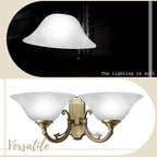 Huquary Lamp Glass Shades for Floor Lamp Elegant Cover Light Fixture Shade Light Fixture Replacement(12.2 x 4.92 x 1.65 Inch,Stylish White)