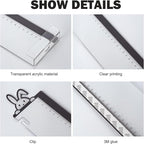 Office Desk Accessories 2pcs Multifunction Computer Monitor Memo Board - Office Supplies for Women Men Computer Sticky Note Holder Home Decor (Rabbit Monitor Memo Board with Clip)
