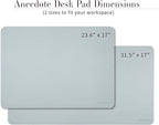 ANECDOTE Vegan Leather Desk Pad - 23.6"x17" Desk Mat for Your Office. This Quality Large Mouse Pad has Chic Elegance, Professional Look & Satisfying Touch - The Perfect Leather Mouse Pad for You!