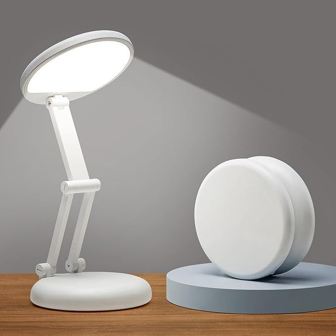 Battery Battery Operated Cordless Rechargeable Lamp - 3600mAh 10 Brightness Wireless LED Desk Table Lamp, Small Mini Portable Battery Powered Light for Home Office, Reading, Nail Light