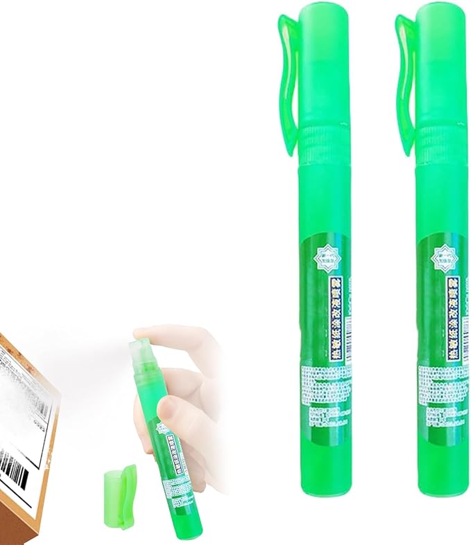 Privacy Cover Spray Pen for Documents and Labels, 10ml White-Out Correction Fluid, Thermal Paper Privacy Eraser for Shipping Address Protection (2)