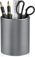 Dopaka Pen Holder for Desk, Pencil cup Pen Organizer for Desk Metal Pencil Holder Pen Cup and Storage Box for Office, School, Home, and Kids Non-slip silicone bottom 3.93 * 3.14inch (Grey)